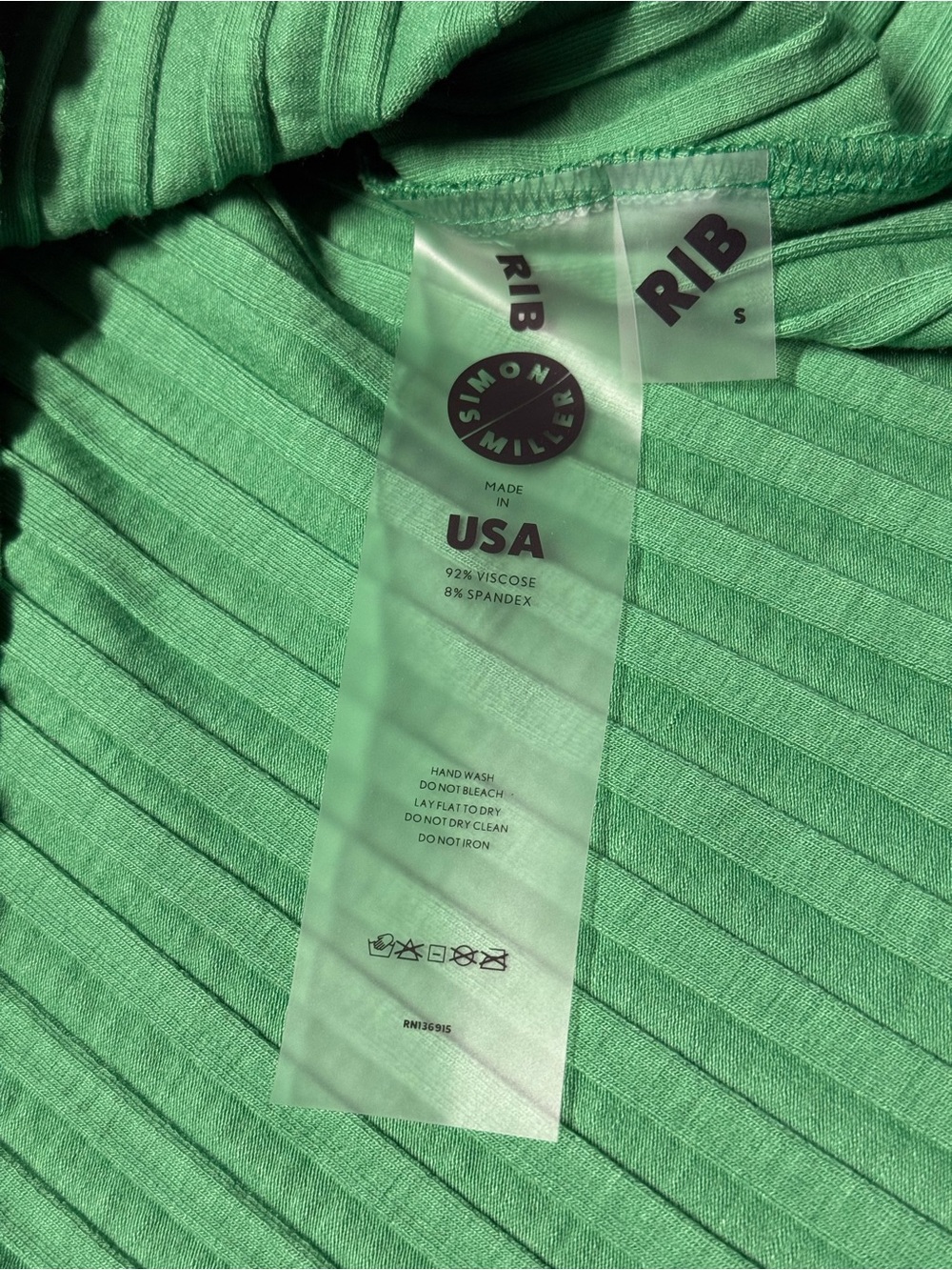Simon Miller Green Ribbed Deep V-Neck Maxi Dress - Picture 10 of 10
